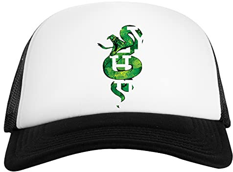 Slytherin Spritzer Schlange Weiß Schwarz Unisex Baseball Cap White Black