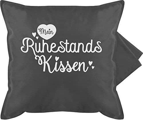 Shirtracer Kissenbezug - Rentner - Mein Ruhestands Kissen - 50 x 50 cm - Grau - rentnerkissen rentenkissen Rente Ruhestand bezug Geschenk zur ruhestandskissen Retirement zum kuschelkissen Frauen