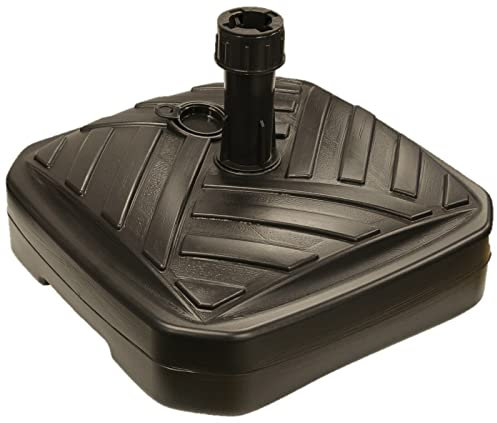 Base grande para sombrilla de 40 cm, cuadrada, color marrón, 24 mm - 30 mm