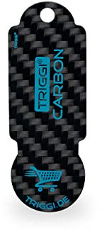 TRIGGI® Carbon/Mint - der Einkaufswagenlöser, Einkaufschip zum Abziehen aus ultraleichtem und robustem Carbon, Schlüsselanhänger
