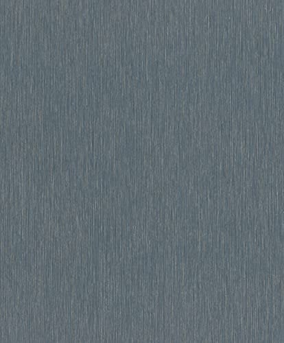 Rasch Tapete 844436 - Einfarbige Vliestapete in Blau mit textiler Struktur aus der Kollektion Perfecto VI - 10,05m x 0,53m (LxB)