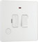 BG Electrical Switched Fused Connection Unit with LED Power Indicator and Flex Outlet, Fused Spur Switch, Double Pole, Screwless Front Plate, Round Edges, Evolve, Pearlescent White, 13A, PCDCL52W