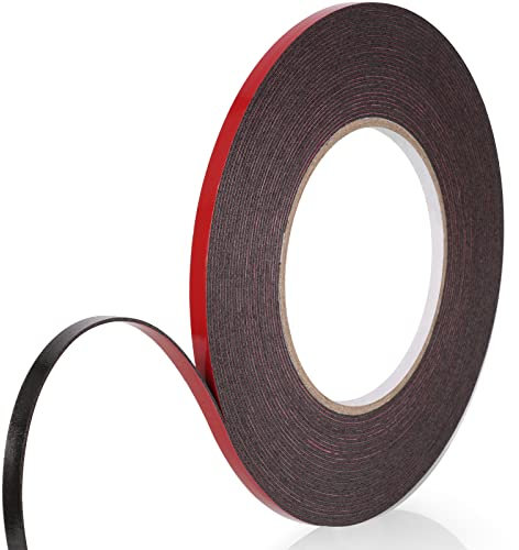 URAQT Nastro Adesivo di Montaggio, Nastro Biadesivo Tape, Nastro Extra Forte in Schiuma Acrilica, Resistenza All'acqua e Alle Alte Temperature, per Auto, Casa e Ufficio (5 mm x 10m)