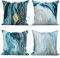 ASDCXZ 4er Set Marmor Kissenbezug 40x40 cm, Modern Leichter Luxus Gold Blau Sternenhimmel Textur Sofa Dekokissen Kissenbezüge Kissenhülle Waschbar Polyester Flachs Textil Polster Kopfkissenbezug