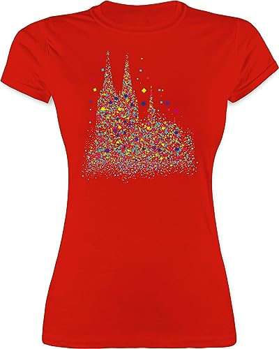 Shirtracer - Shirt Damen - Karneval & Fasching - Konfetti im Herzen I