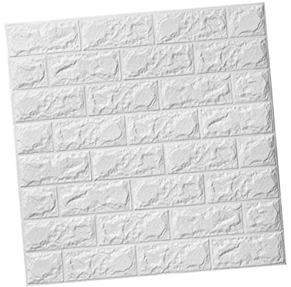Garneck Papier Peint Brique Pierre Papier Peint Brique en Relief Papier Peint Autocollant Panneau PE Papier Brique Stickers Muraux en Mousse 3D Ancien Blanche Appliqué