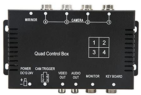 4-Kanal-Video-Splitter-Steuerbox DC12V 24V Bildschalter RTE-Steuerung Higefinition für LKW-Busboot, Monitor und Datenrecorder