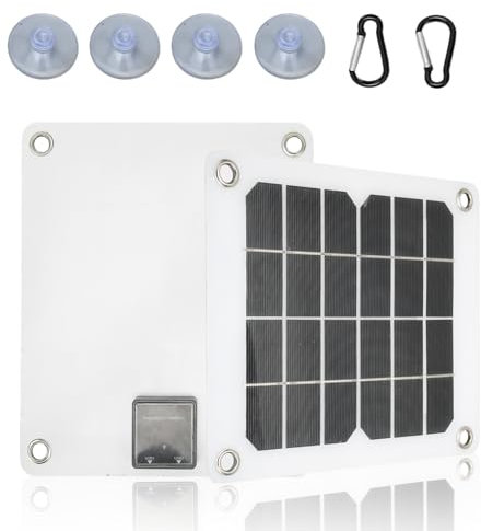 Panneau Solaire Monocristallin 5 V 20 W, Panneau Solaire Portable étanche, Module de Chargeur de Panneau Solaire USB pour Voiture, Van, Bateau, Caravane, Camping-Car
