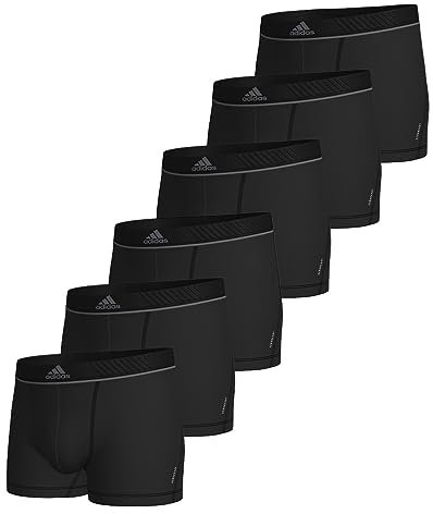 adidas Active Micro Flex Eco Boxer Trunk Herren Unterhose Shorts 6er Pack, Farbe:Black, Bekleidungsgröße:S