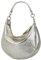 SH Leder Echtleder Damen Halbmondförmige Tasche stylisch bananentasche Umhängetasche Leder 30x22cm Mina G668 (Gold)