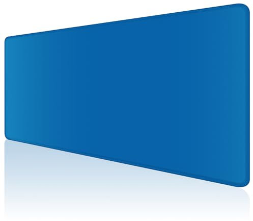 Dapesuom Large Gaming Mouse Pad, Extended Mouse Mat with Stitched Edges, Full Size Keyboard Pad with Non-Slip Base, Big XXL Computer Desk Mats for Gamer, Laptop, Office, 31.5 x 15.7in, Dark Blue