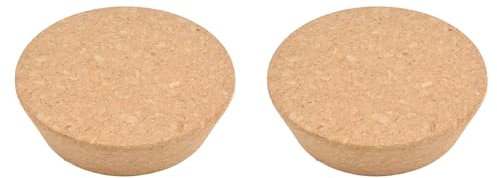INCREWAY Lot de 2 bouchons coniques en liège de rechange pour bouteilles de vin, bocaux en verre, 110 x 90 x 30 mm