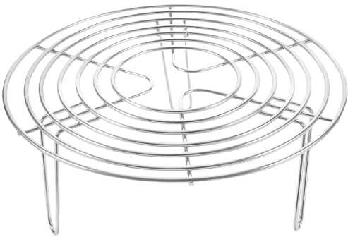 Air Fryer Rack Round, Circular Cooking Cooling Rack, Practical Multi Functionaled Steamer Rack Circular, Egg Steamer Round, Used for Baking Canned Goods, Cooking, Steaming 