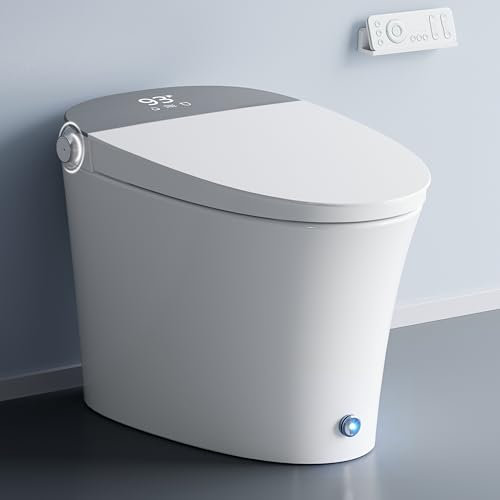 Uncle Brown Upgraded smart toilet with self-opening and closing lid, elongated heated seat, instant hot water and dryer, bidet toilet with automatic wash and