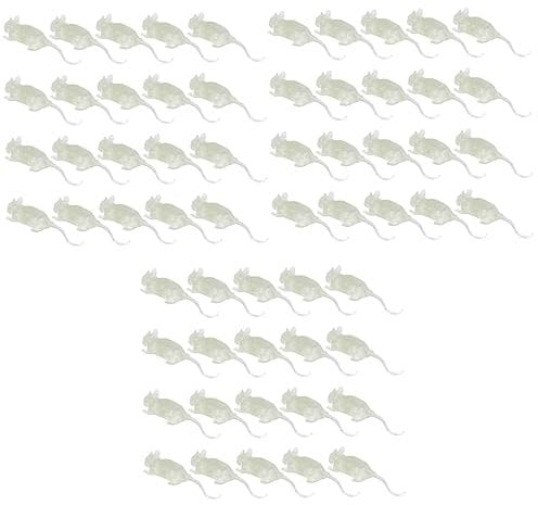 Gogogmee 60 Pcs Mouse Glow Toys Toy for Halloween Luminous Halloween Rat Luminous Toy Halloween Glowing Critters Fake Prank Toys Halloween Decorations Toy Artificial White Plastic