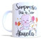 Taza de Cerámica Frase Vas a ser abuela para Regalo Especial para Mamá o Abuela 11oz (350ml)