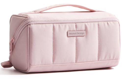 NISHEL Cosmetic Bag,Pink, Pink, Nishel Cosmetic Bag