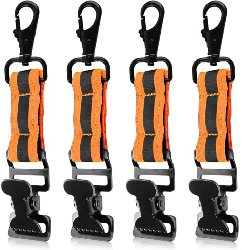 Handschuhhalter 4Stk HandschuhHalterung Gürtel Orange einzelclip metall | handschuh Clip Mit karabinern Feuerwehr Handschuhklammer Für Aufhängen Handschuhen Handtüchern Schutzhelmen