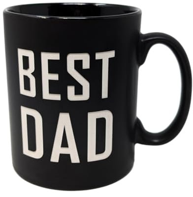 JRose Collections Best Dad Mug 625ml | 22oz Ceramic Engraved Mug - Premium Gift Boxed – Large Coffee & Tea Cup for Dad – Birthday, Father’s Day Gift