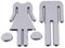 JMORCO Plaque WC Panneaux muraux de Porte de Toilettes/Salle de Bains/Toilettes/WC Signalisation Homme & Femme Panneau en Plastique Panneau d'invite