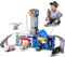 lerrbo Polizei & Krankenwagen Transform Track Sets für Jungen 3-6, klappbares Großstadt Action Playset mit Licht & Sounds