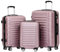 BEIBYE Reisekoffer 2088 Hartschalekoffer Gepäck Koffer Trolley Set, Kofferset in 14 Farben (Rosa)