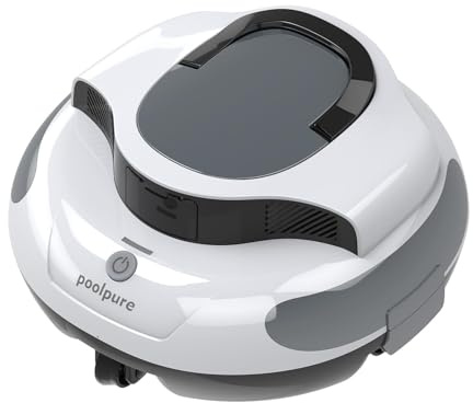 AquaGuard SE Robot nettoyeur de piscine sans fil avec deux moteurs de 30 W, auto-stationnement, autonomie de 120 minutes, parfait pour les piscines jusqu'à 12,2 m, robot de nettoyage de piscine