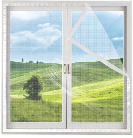 in Fibra di Vetro Zanzariera 120x180cm Bianco Fissa Su Misura Finestra a Rullo Zanzariere per finestre zanzariera