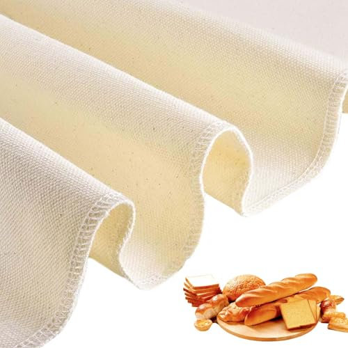 2PCS Bread Cloth 90 * 65cm/75 * 45cm,Cloth Professional,Bread Fermented Cotton Muslins,Reusable and Washable Banneton for Dough Proofing Basket Box Liners, Making Sourdough,Baguettes