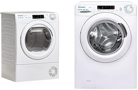 Candy Smart Pro Set: Secadora 10KG Bomba Calor + Lavadora 10KG 1400 RPM, WiFi, App hOn, Blanco