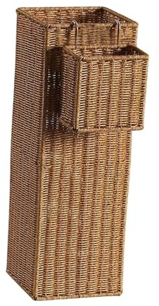 LCSVCCXA Porte-parapluie En Rotin Tressé avec Petite Poignée, Idéal pour La Maison, 20 X 20 X 58 Cm