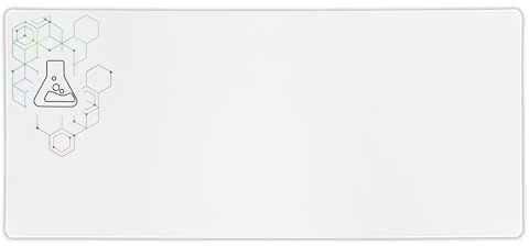 THE G-LAB - Pad Selenium – Tapis de souris XXL 900x400 - Tapis de souris gamer ergonomique avec bords cousus- Précision et confort- Grand tapis de souris gaming blanc antidérapant en polyester – Blanc