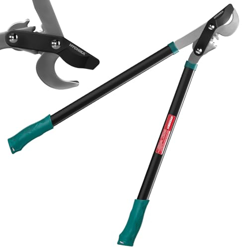 HYCHIKA Bypass Astschere 74 cm, Gartenschere Groß, Garden Shears, Astscheren, Kohlenstoffstahl Klinge, mit Arbeitssparender Getriebestruktur, Schnelles Schneiden, für Frische und Verwelkte Zweige
