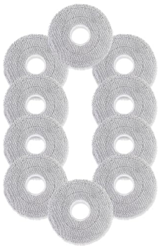 10 Stück Wischpad für Dreame L10s Ultra Gen 3, L40 Ultra A Saugroboter | für X50 Ultra, L40s Pro Ultra, L50S, X40, X50S, for Mova E30, E40, P50, P70, V50 Ultra Wiederverwendbar Waschbar Ersatztuch