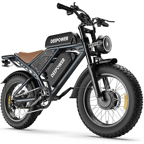 S8 Bici Elettrica 20 Pollici, Doppio Motore ad Alte Prestazioni, Doppia Batteria Rimovibile 48V 60Ah, Autonomia 120-250 KM, Sospensione Idraulica, Cambio Shimano 7 Velocità, E-Bike Uomo Donna