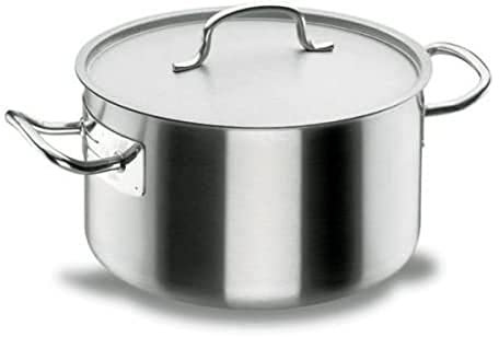 Lacor - 50061 - Cacerola Alta Con Tapa Chef Classic 60cm Inox