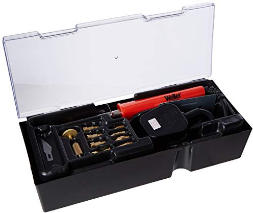 Weller WHK30UK Pyrography Wood Burning and Hobbyist Kit, 30 W, 240 V, Red, Set of 15 Piece