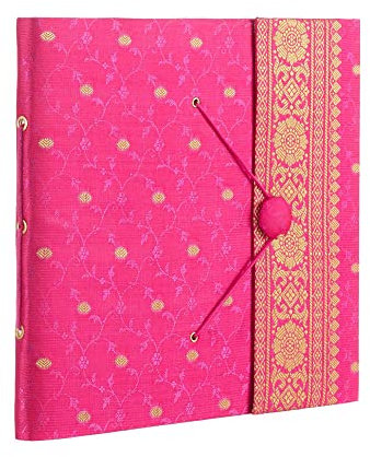 Paper High Fair Trade Fotoalbum Sari 240 x 260 mm groß - Cerise