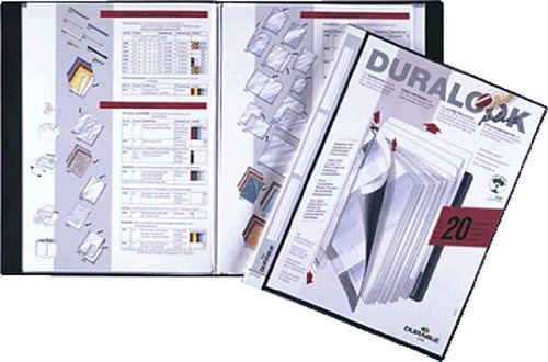5 X DURABLE Sichtbuch DURALOOK Plus 17mm sw MIT 20 SICHTÜLLEN 2432-01