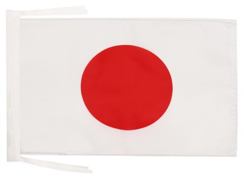 BANDERA de JAPÓN 45x30cm - BANDERINA JAPONÉSA 30 x 45 cm cordeles - AZ FLAG