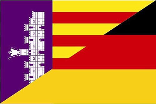 U24 Motorradflagge Mallorca-Deutschland Fahne Flagge 20 x 30 cm