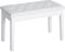 HOMCOM Faux Leather Piano Stool Makeup Stool Bench Dressing Table Seat with Storage 76x36x50cm, White