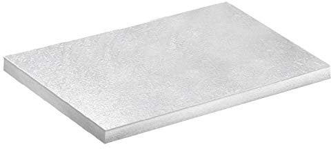 dekora - Tortenplatte Rechteckig | Torten- oder Kuchenplatte Rechteckig - Silber - 35 x 30 cm, 540277