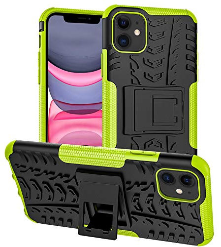 Verco Schutzhülle für iPhone 11 Hülle, Armor Outdoor Handyhülle für Apple iPhone 11 Case Panzer Hardcase [Cover geeignet für Baustelle], Grün