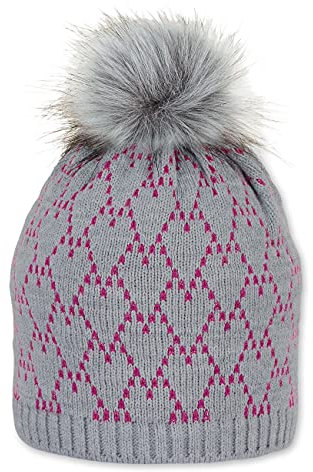 Sterntaler Unisex Baby Strickmütze Flusch Mütze, Silber Mel, 51