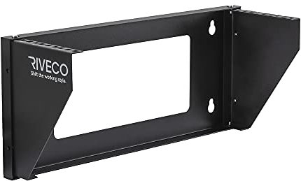 RIVECO 3U Wall Mount Rack for Network| Reinforced Heavy Load 66-99 LBS Small Server Racks Vertical & Horizontal Mounting Under-Desk Ceiling for 19 inches IT & Studio Equipment