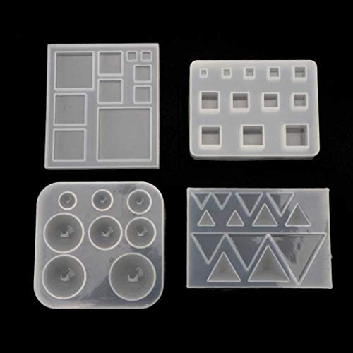 GUMEI All Size Square Round Triangle DIY Geometric Resin Silicone Mold Strumenti per Gioielli