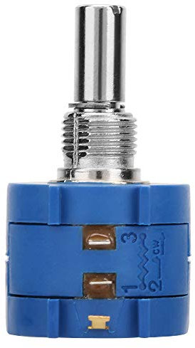 2w Multi Turn Potentiometer, 5K Ohm Linear Taper Drehpotentiometer, Carbon Film Potentiometer mit Montagescheibe und Mutter Potentiometer