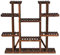 GIANTEX Pflanzenregal Blumenregal Holz, Blumenständer 6 Ebenen, Pflanzenregal Gartenregal mehrstöckig, Blumentreppe rustikal, Blumenbank für Indoor & Outdoor 125x25x114 cm