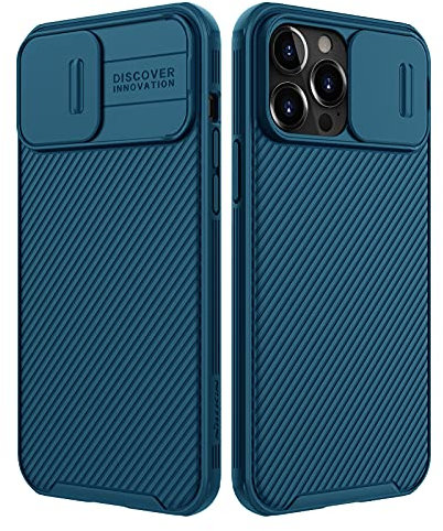 Nillkin CamShield Pro Case for iPhone 13 Pro Max with Sliding Camera Cover Protect Lens and Privacy, TPU+PC Shockproof Case Compatible with iPhone 13 Pro Max 6.7 inch, Blue